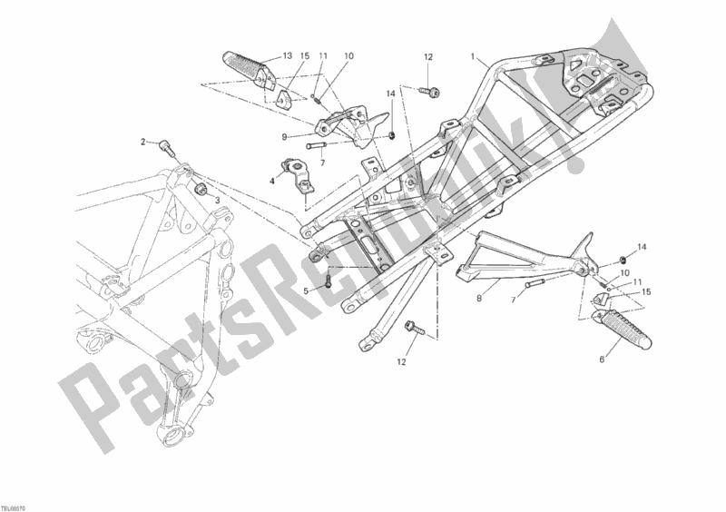 Todas as partes de Quadro Traseiro do Ducati Superbike 848 EVO 2012